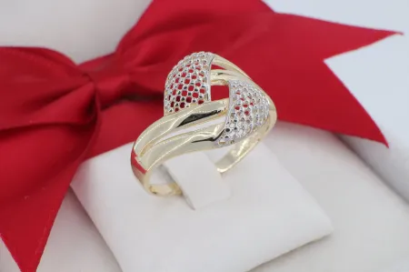 14 Karátos Arany Gyűrű Áttört, Hálós Mintázatú Fejjel (gy1639)