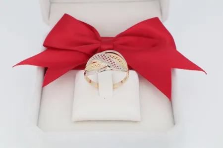 Hálós női arany gyűrű (gy1665)