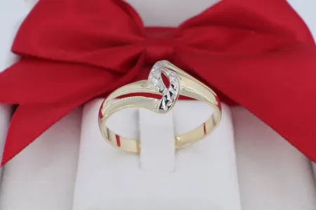 Modern 14 Karátos Arany Ékszer Gyémántvéséses Ragyogással (gy1694)