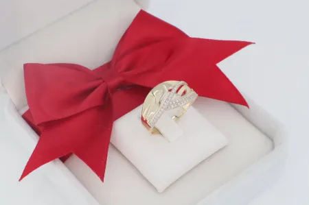 14 Karátos Domború Ívelt Forma Arany Gyűrű (gy1695)