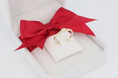 Eljegyzési arany gyűrű (gy1730)