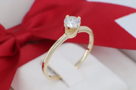 Sugárzó 14 Karátos Arany Szoliter Gyűrű – Az Időtlen Ragyogás (gy1762)