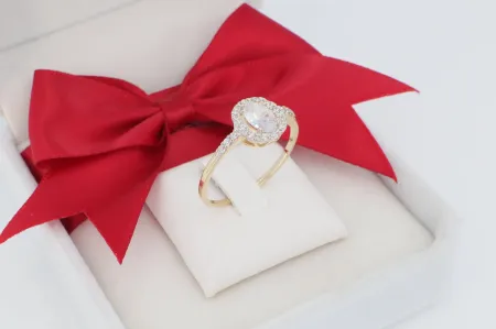 Klasszikus ovál köves arany gyűrű (gy1822)