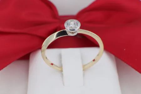 14 Karátos Arany Szoliter Gyűrű (gy1830)