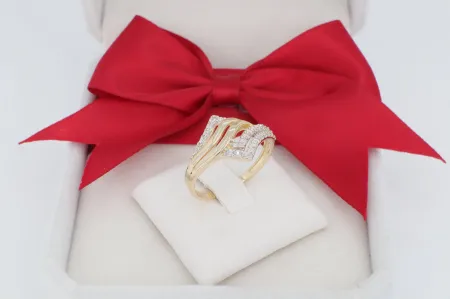 Arany Női Gyűrű Királynői V-Forma (gy1847)