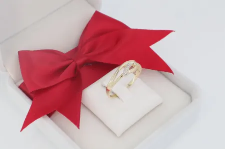 Arany Gyűrű Ívelt Hullám Motívummal (gy1876)