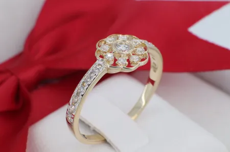 Virág Motívumos 14 Karátos Arany Gyűrű (gy1916)