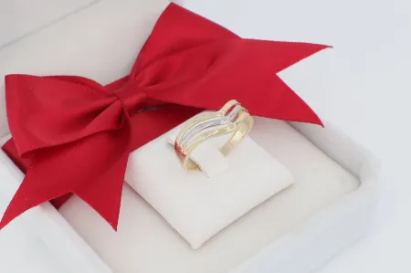 Dinamikus Elegancia Két Színben Arany Gyűrű (gy1977)