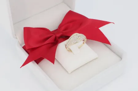 Szikrázó köves arany gyűrű (gy1986)