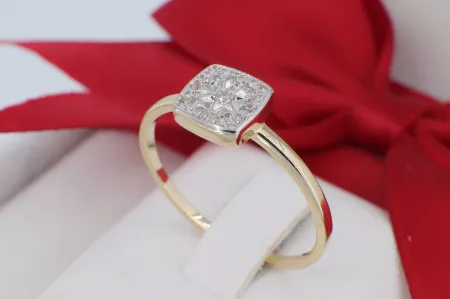 14 Karátos Arany Gyűrű Illúzió Foglalattal (gy2053)