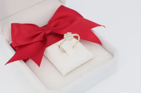 Virág női arany gyűrű (gy2078)