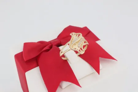 Dinamikus Levelek Modern arany gyűrű (gy2086)