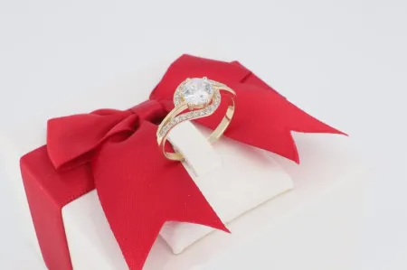 Luxus eljegyzési arany gyűrű (gy2092)