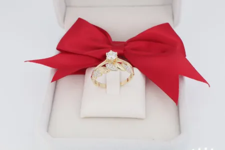 Arany eljegyzési gyűrű (gy2116)