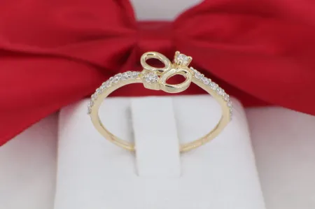 Csavart Elegancia 14 Karátos Arany Női Gyűrű (gy2132)