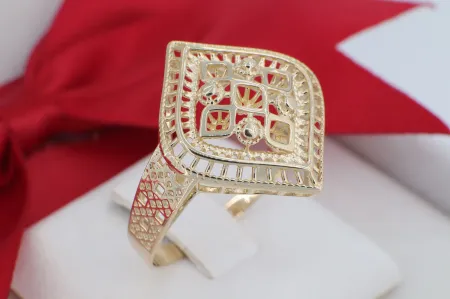 Arany Ívek Játéka 14 Karátos Modern Gyűrű (gy2134)