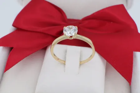 Elegáns Egy Köves Női Aranygyűrű – Időtlen Szoliter Design (gy2145)