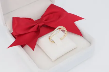 Csepp köves női arany gyűrű(0715)