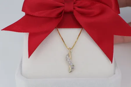 Divatos köves medál nyaklánccal (nym119)