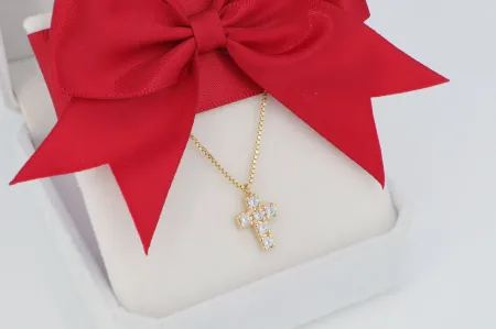 Pici kereszt medál nyaklánccal (nym135)