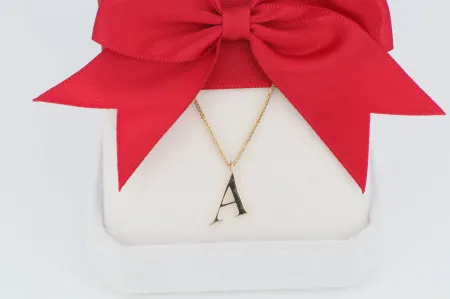 "A" betű medál nyaklánccal (nym140)