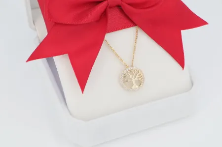 Arany életfa medál nyaklánccal (nym260)