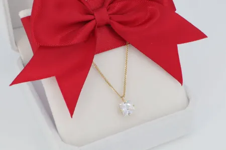 Luxus Csillogás Kocka köves medál nyaklánccal (nym279)